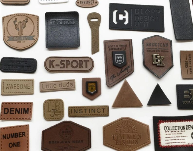Custom Silk Screen Printing PU Leather Logo Labels