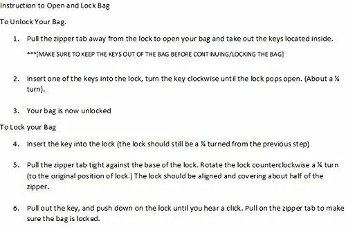 Locking Document Security Hipaa Bag